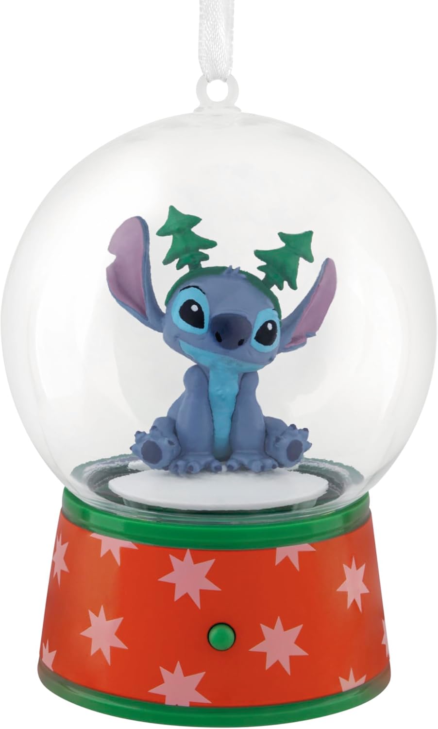 2026 Disney Stitch Musical Snow Globe Hallmark Ornament with Motion RED BOX 